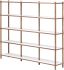 Justin Display Shelving (Tall - White with Walnut Uprights)