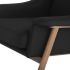 Grace Occasional Chair (Black with Walnut Frame)