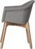 Vitale Dining Chair (Grey with Walnut Frame)