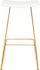 Kirsten Bar Stool (White Leather with Gold Frame)