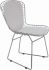 Wireback Dining Chair (White with Silver Frame)