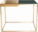 Corbett Side Table (Green with Gold Base)