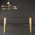 Tierra Console Table (Black Wood Vein with Gold Base)
