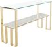 Tierra Console Table (White with Gold Base)