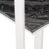 Tierra Console Table (Black Wood Vein with Silver Base)