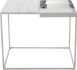 Corbett Side Table (White with Silver Base)