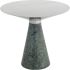 Iris Side Table (Large - Silver with Green Base)