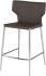 Wayne Counter Stool (Mink Leather with Silver Base)