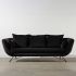 Gemelli Triple Seat Sofa (Shadow Grey with Black Legs)
