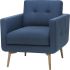 Ingrid Single Seat Sofa (Lagoon Blue with Walnut Legs)