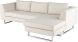 Matthew Sectional Sofa (Sand with Silver Legs)