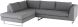 Janis Sectional Sofa (Left - Shale Grey with Silver Legs)