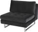 Janis Seat Armless Sofa (Wide - Shadow Grey with Silver Legs)