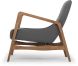 Enzo Occasional Chair (Ash Grey with Walnut Legs)
