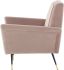 Victor Occasional Chair (Blush with Black Legs)