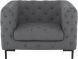 Tufty Single Seat Sofa (Shale Grey with Black Legs)