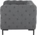 Tufty Single Seat Sofa (Shale Grey with Black Legs)