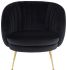 Sebastian Occasional Chair (Black with Gold Legs)