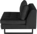 Janis Seat Armless Sofa (Wide - Shadow Grey with Black Legs)