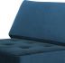 Janis Seat Armless Sofa (Midnight Blue with Black Legs)