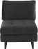Janis Seat Armless Sofa (Narrow - Shadow Grey with Black Legs)