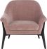 Charlize Occasional Chair (Dusty Rose with Black Legs)