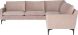 Anders Sectional Sofa (L-Shaped - Blush with Black Legs)