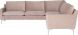 Anders Sectional Sofa (L-Shaped - Blush with Silver Legs)