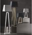 Trapeze Table Lamp (Light Grey with Silver Body)