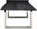 Lyon Live Edge Dining Table (Medium - Oxidized Grey with Stainless Base)