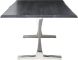 Toulouse Dining Table (Small - Oxidized Grey Oak with Silver Legs)