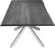 Couture Dining Table (Medium - Oxidized Grey Oak with Silver Base)
