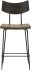 Soli Counter Stool (Caramel Leather with Seared Backrest)