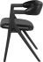 Anita Dining Chair (Raven Leather with Ebonized Frame)