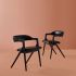 Anita Dining Chair (Raven Leather with Ebonized Frame)