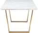 Catrine Dining Table (White with Gold Legs)