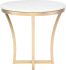 Aurora Side Table (White with Gold Base)