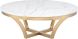 Aurora Coffee Table (White with Gold Base)