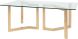 Paula Dining Table (Short - Glass with Gold Legs)