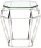 Diamond Side Table (Glass with Silver Base)