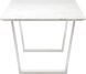 Catrine Dining Table (White with Silver Legs)