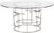 Tiffany Dining Table (Round - Clear with Stainless Base)