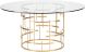 Tiffany Round Dining Table (Round - Clear with Gold Base)
