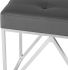 Celia Occasional Bench (Grey with Silver Base)