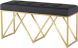 Celia Occasional Bench (Black with Gold Base)