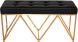 Celia Occasional Bench (Black with Gold Base)