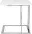 Dell Side Table (White with Silver Base)