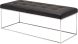 Caen Occasional Bench (Black with Silver Base)