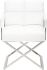Jack Dining Chair (White with Silver Frame)