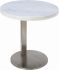 Alize Side Table (White with Silver Base)